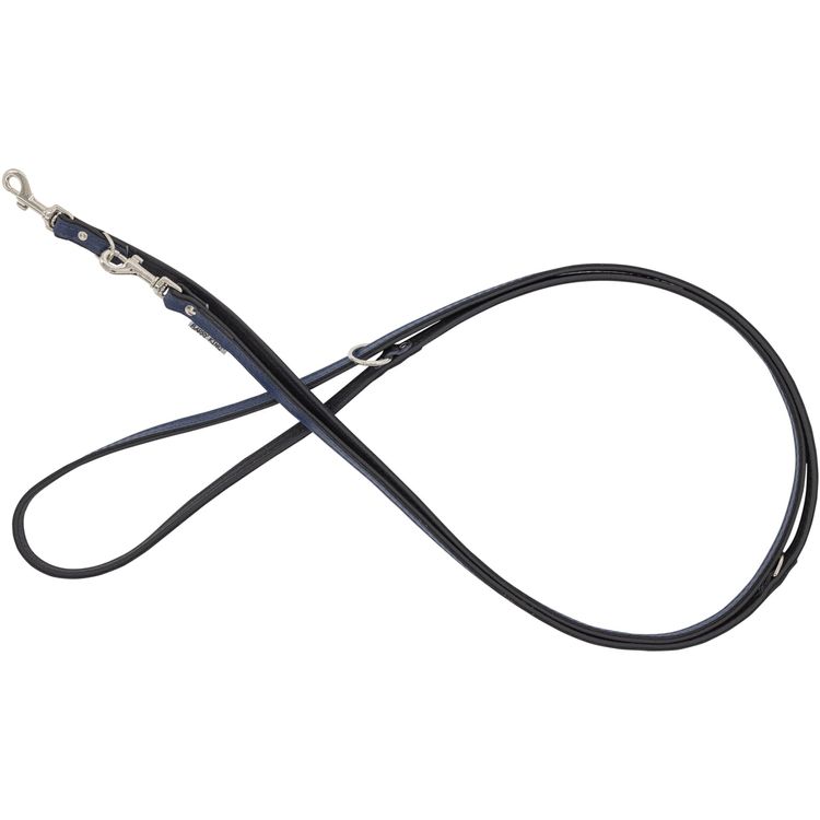 Tootefoto - Reguleeritav nahast koerarihm, tumesinine/must, M-L, 20mm/200cm