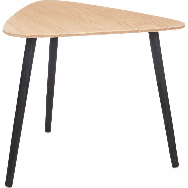 Tootefoto - Gift Decor Kolmnurkne puidust plaadiga diivanilaud, 64 x 60 x 48 cm