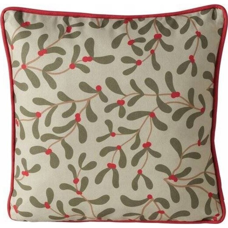 Tootefoto - Boltze dekoratiivpadi kaunistuste ja puuv riku mustriga MISTLETOE, 45 x 45 cm