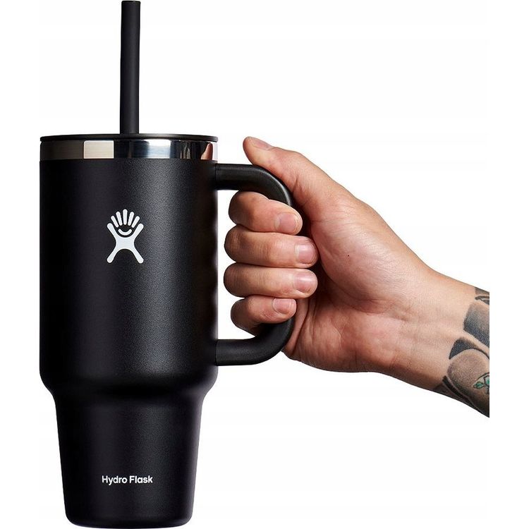 Tootefoto - Hydro Flask All Around Travel Tumbler Black 32oz czarny
