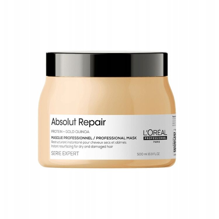 Tootefoto - L'Oreal Professional, Serie Expert Absolut Repair, Protein + Gold quinoa, juuste ravi kreemi mask, kohene uuesti pinnakatted, 500 ml naistele