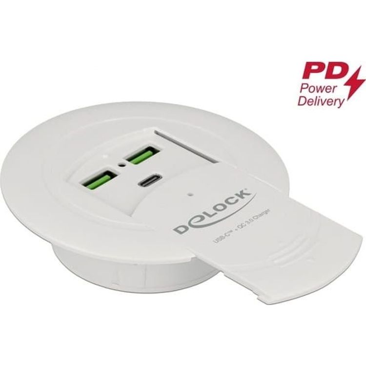 Tootefoto - DeLOCK 64065 mobiilseadme laadija Valge Hoonesisene