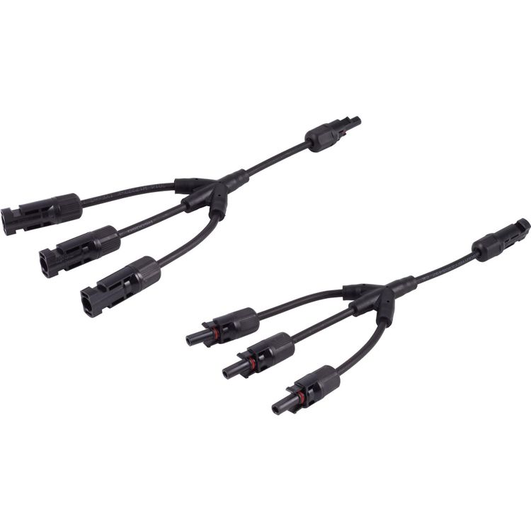 Tootefoto - shiverpeaks -PV4 T-Adapterkabel Set, 3/1, 6mm , schwarz/schwarz, 30cm (BS02-21053)