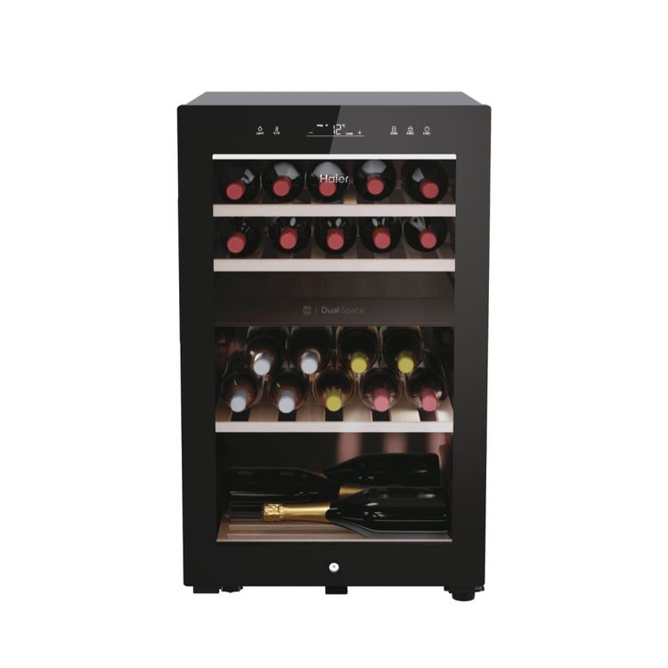 Tootefoto - Haier Wine Bank 50 Serie 7 HWS42GDAU1 Kompressoriga veinik lmik Eraldiseisev Must 42 pudel(id)