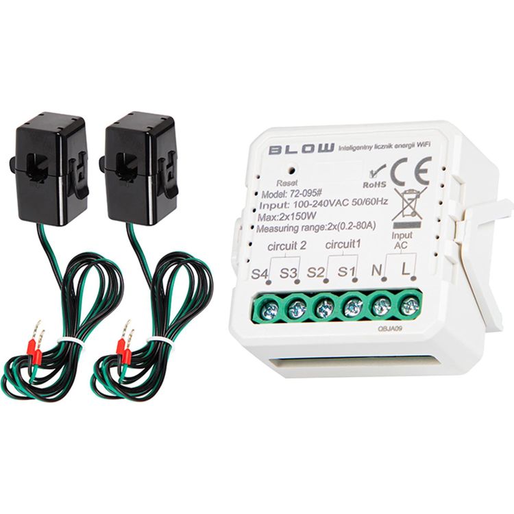 Tootefoto - L k 72-095# Nutikas energiaarvesti kahesuunaline kahe kanaliga wifi tuya