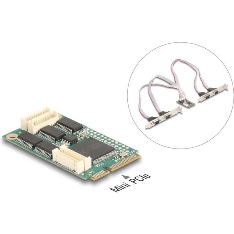 Tootefoto - Delock Mini PCIe I/O full size 4 x Seriell RS-232 (95278)