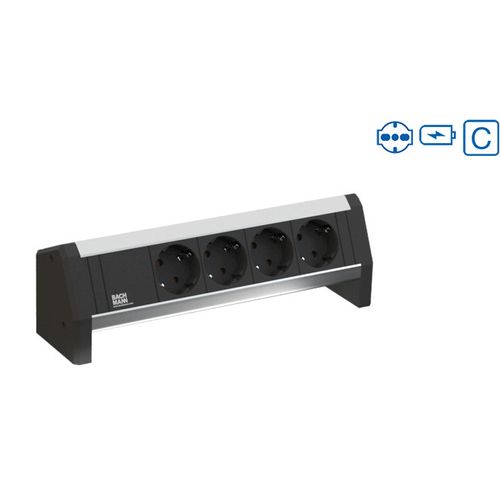 Bachmann Desk 1 power extension 2 AC outlet(s) Indoor Cable drums, plugs, power strips