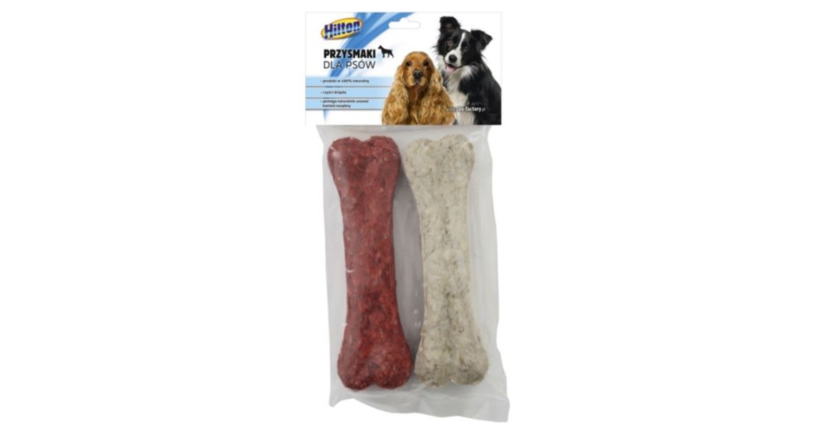 HILTON Bone dog chew 2 x 11 cm Food Dogs Pets MT Shop