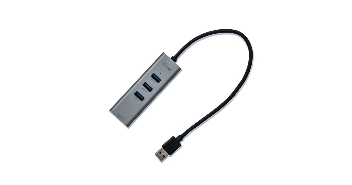 I-TEC Hub USB 3.0 3 Ports + Adaptateur Ethernet Gigabit RJ45