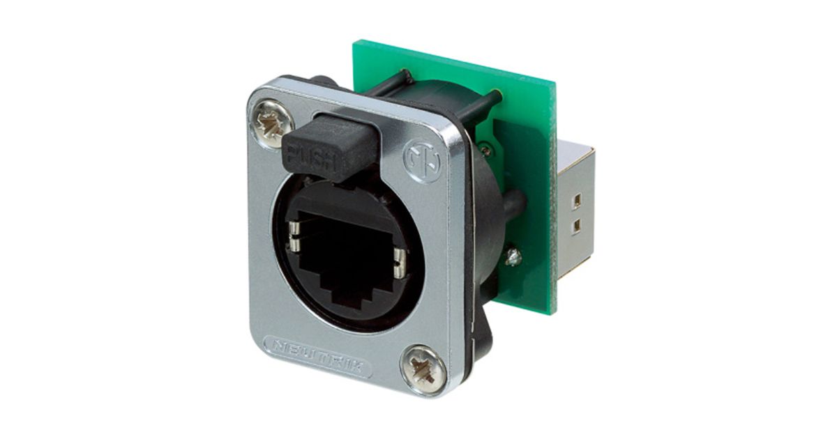 Neutrik NE8FDP-SE RJ45 Feedthrough Receptacle, Female, Silver, D ...