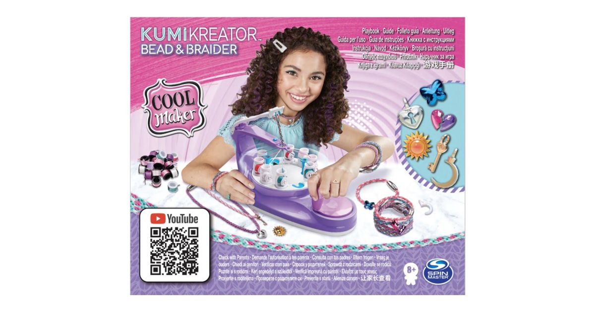 Cool Maker 2-in-1 KumiKreator Necklace & Friendship Bracelet Maker Activity Kit for Kids Ages 8 & Up