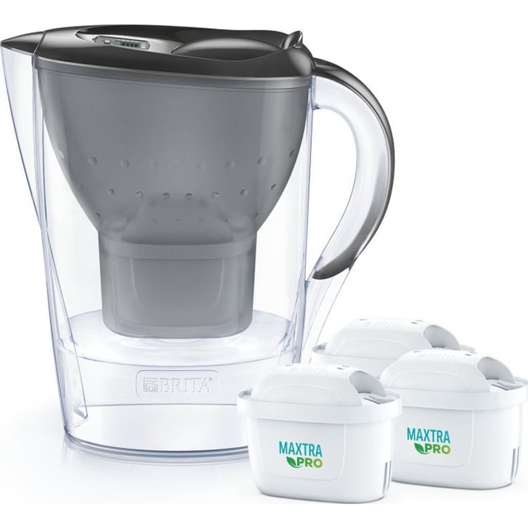 Tootefoto - Dzbanek filtruj cy Brita Brita starter kit Marella graphite incl. 3 Maxtra