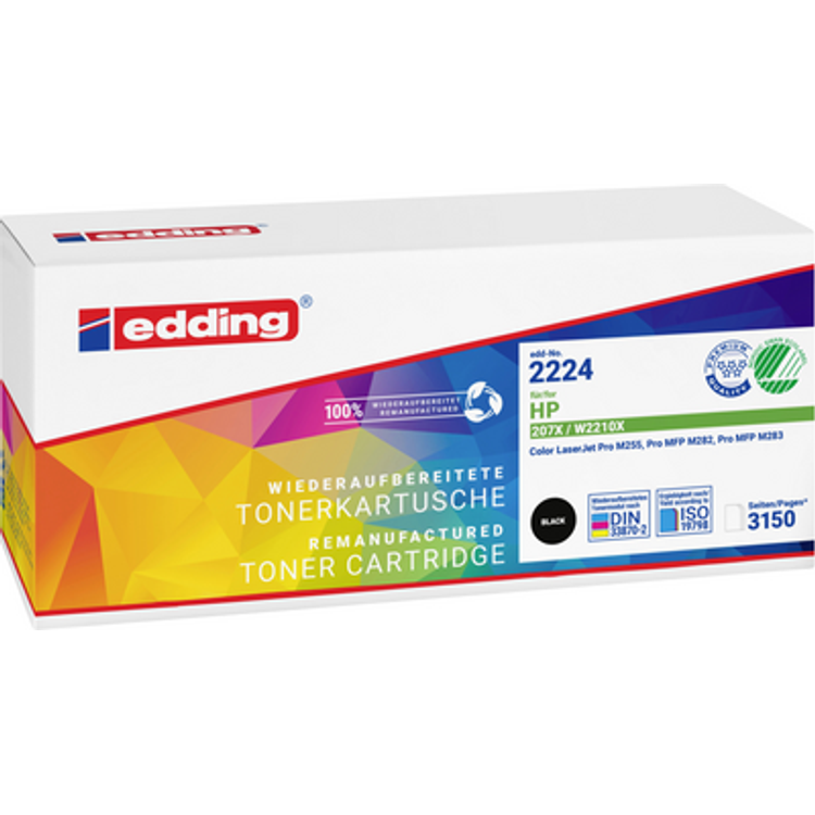 Tootefoto - Edding Toner Replaced Hp 207X Compatible Black 3150 Sides Edd-2224 18-2224
