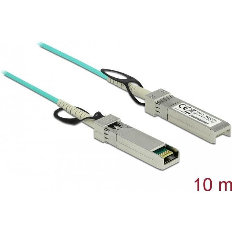 Tootefoto - DeLOCK 86643 kiudoptiline kaabel 10 m SFP+ Rohekassinine v rv