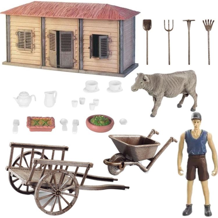 Tootefoto - Suur talukomplekt rant o talumaja kokkuklapitamiseks p llumeeste lehma jalutusk ru