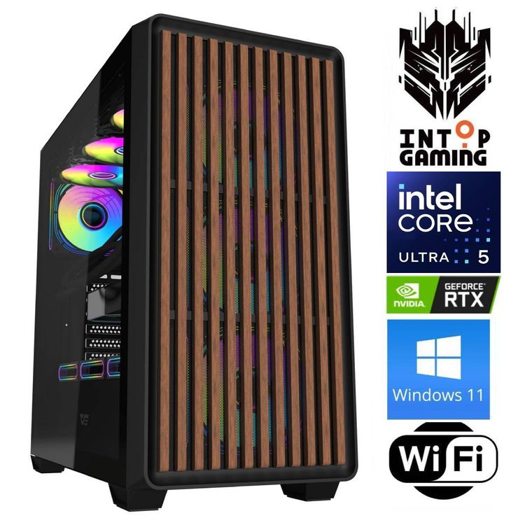Tootefoto - INTOP Ultra 5 245KF 64GB DDR5 1TB SSD M.2 NVME+4TB RTX5060Ti 8GB WiFi WIN11Pro