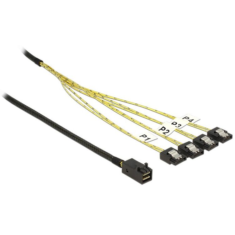 Tootefoto - DeLOCK 83393 SAS-kaabel 1 m Must, H be