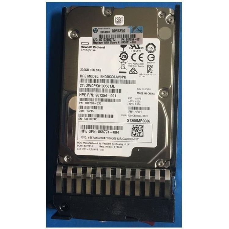Tootefoto - HPE Hewlett Packard Enterprise HDD 300GB 12G 15K SFF SAS