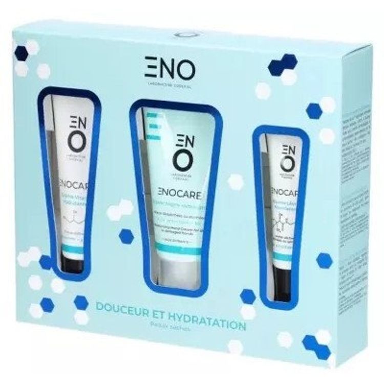 Tootefoto - Komplekt Codexial: Enocare, vitamiin B5, niisutav, k tekreem, 50 ml + Enocare, vitamiin B5, niisutav ja taastav, huulepalsam, 15 ml + Enocare, gl tseriin, niisutav, kreem, n ole, 3