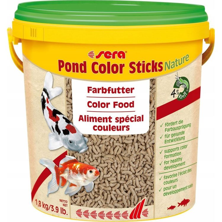 Tootefoto - Sera Pond Color Sticks 10 l, granulat - pokarm wybarwiaj cy dla ryb stawowych