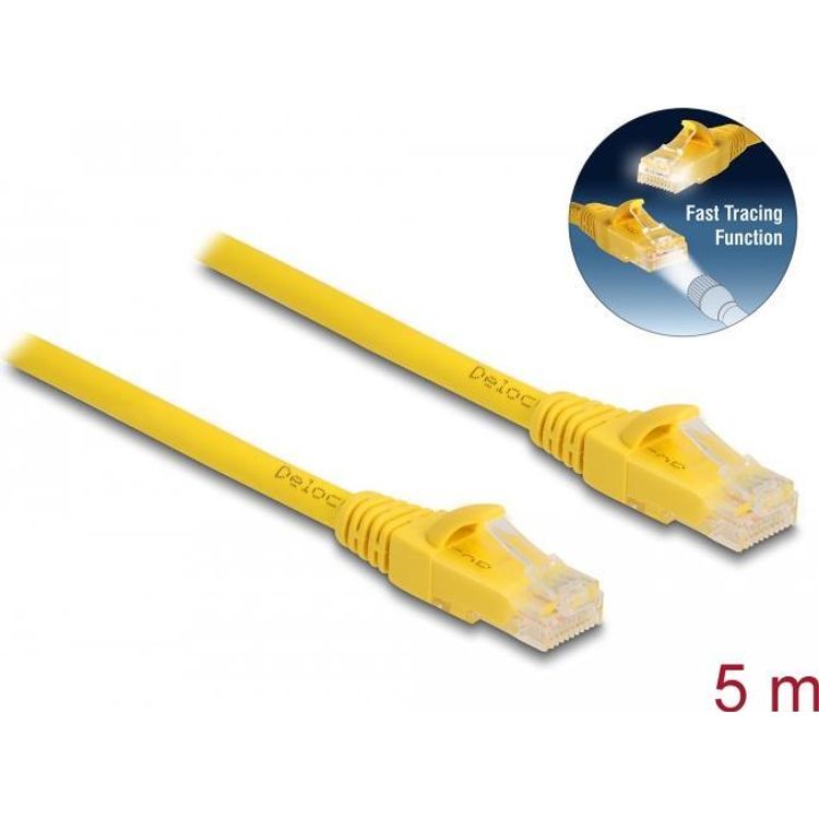 Tootefoto - DeLOCK 80104 v rgukaabel Kollane 5 m Cat6a U/UTP (UTP)