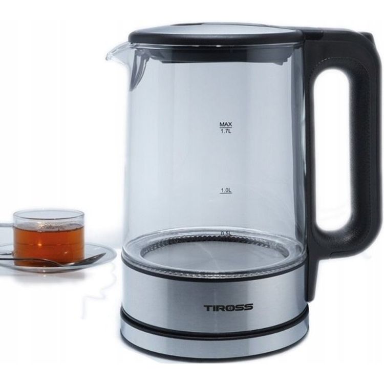 Tootefoto - Tiross veekeetja Elektriline klaasist veekeetja 1,7L sinine TIROSS TS-2703