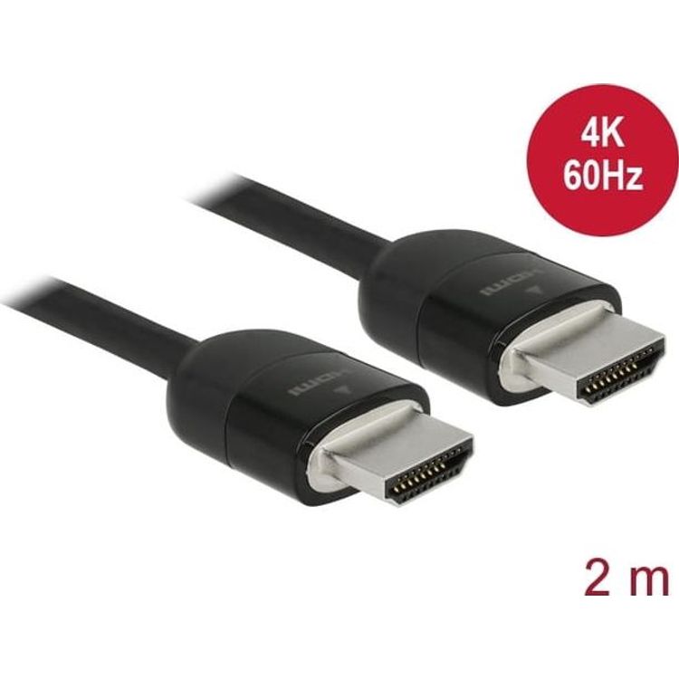 Tootefoto - DeLOCK 84964 HDMI-kaabel 2 m HDMI t p A (Standard) Must