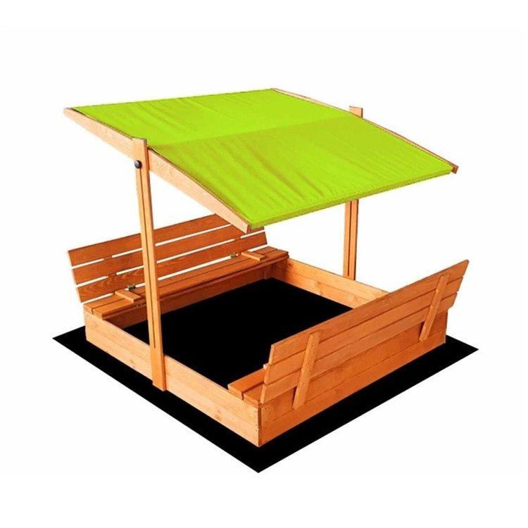 Tootefoto - SANDBOX WITH ROOF AND BENCH 120X120
