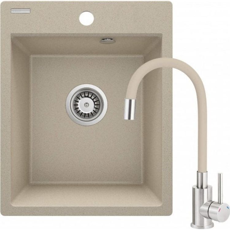 Tootefoto - Granite sink with 1-bowl faucet