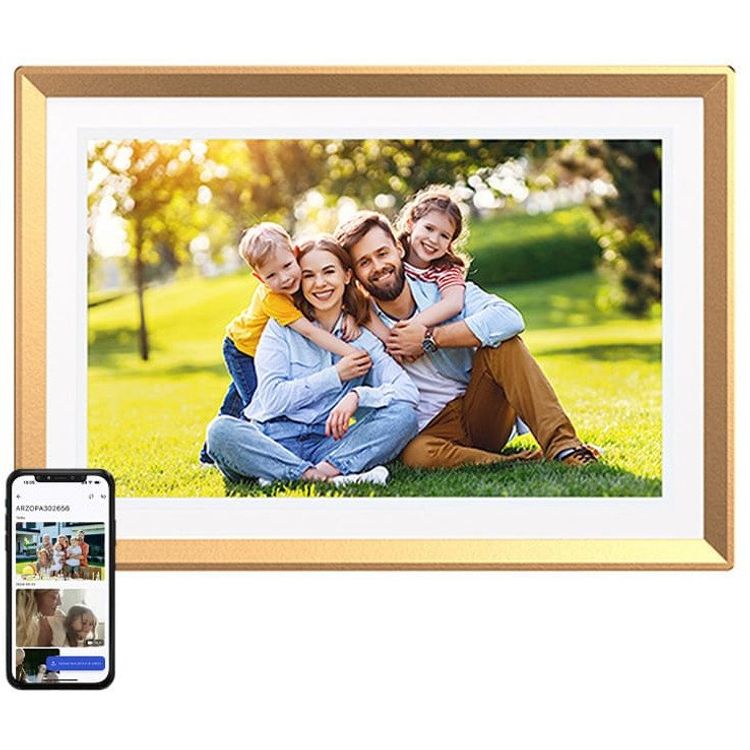 Tootefoto - Arzopa D10 10.1" Digital Photo Frame, Gold