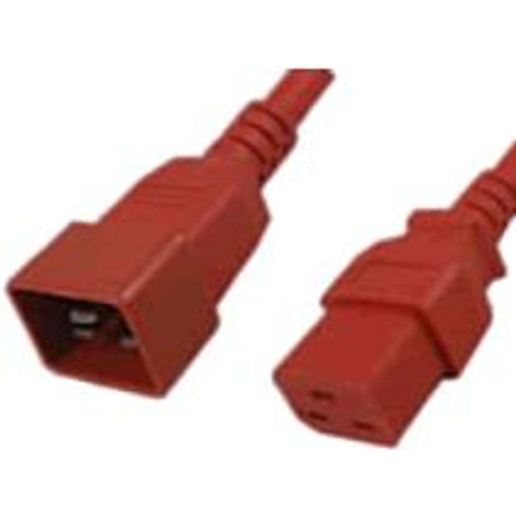 Tootefoto - ACT C19 - C20, 0.60m Punane 0,6 m C19 pistikut C20 pistikut