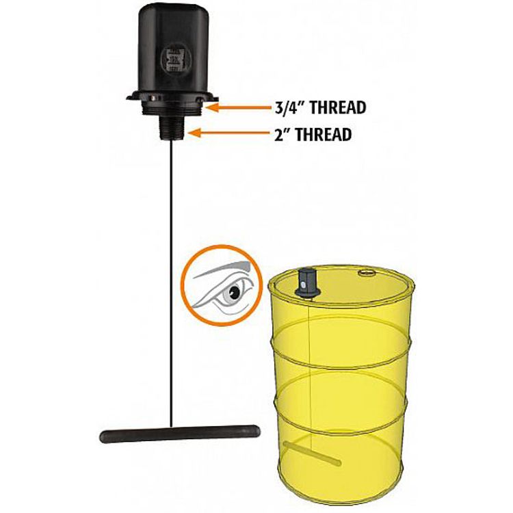 Tootefoto - Tasemen idik 200L livaadile 2" Ja 3/4" Keermed. 1771.Eks Apac
