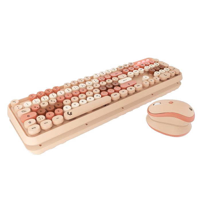 Tootefoto - KeySonic Desktop-Set KSKM-8200M-RF (DE) Wireless sand/creme