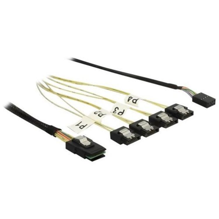 Tootefoto - DeLOCK 85682 SATA-kaabel 1 m Must