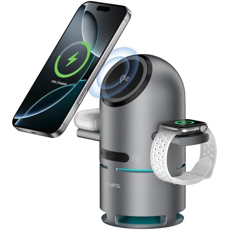 Tootefoto - Charging station 4smarts ChargeBot Sound Qi2 gray