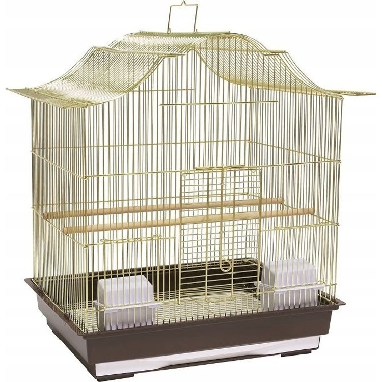 Tootefoto - Panama Pet Panama Pet bird cage 47x36x55.5 cm gold / brown