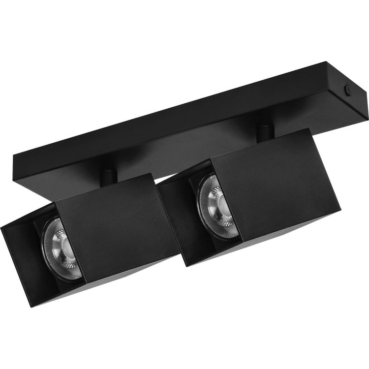 Tootefoto - Orno KUBAR SP 2 laelamp, seina- ja laekinnitus, 2xGU10, IP20, must