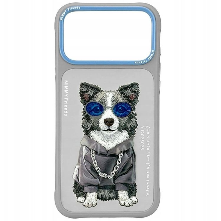 Tootefoto - Etui Nimmy Glasses Cool Dog do iPhone 17 Pro Max szary