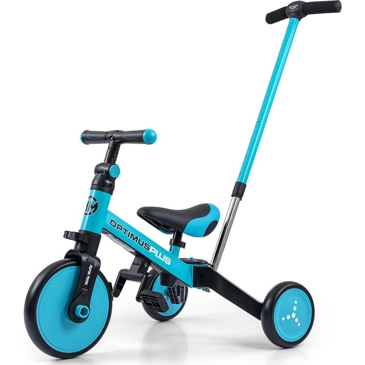 Tootefoto - Milly Mally Ride On Bike jalgratas 4in1 OPTIMUS PLUS Blue