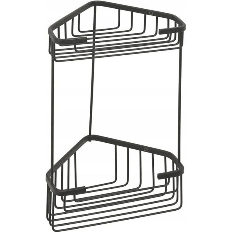 Tootefoto - CORNER SHOWER BASKET MATT BALCK