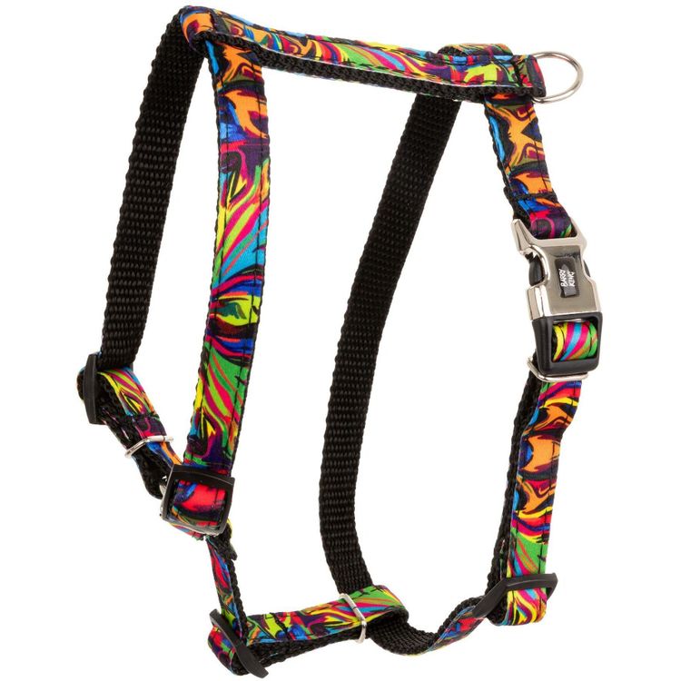 Tootefoto - Koerarakmed, Picasso muster, pol prop leenteip, 25mm/70-90cm must