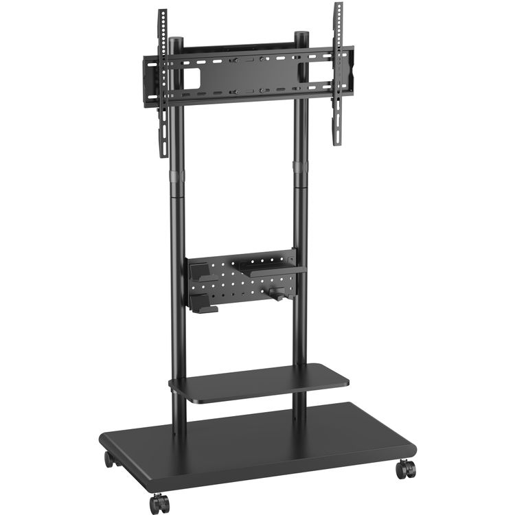 Tootefoto - Equip Bodenstandhalter 50"-90"/1TFT 60kg Mobil+Ablage sw