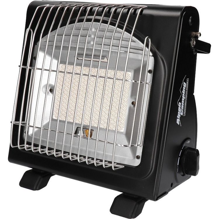 Tootefoto - Przeno ny piecyk gazowy Alpen Camping, 2w1 piecyk/kuchenka, zu ycie gazu 124g/h, zap on piezoelektryczny, IK1100