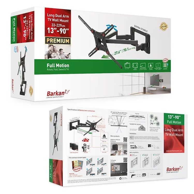 Tootefoto - Barkan Mounting Systems BM466XP telerikinnitus 2,29 m (90") Must