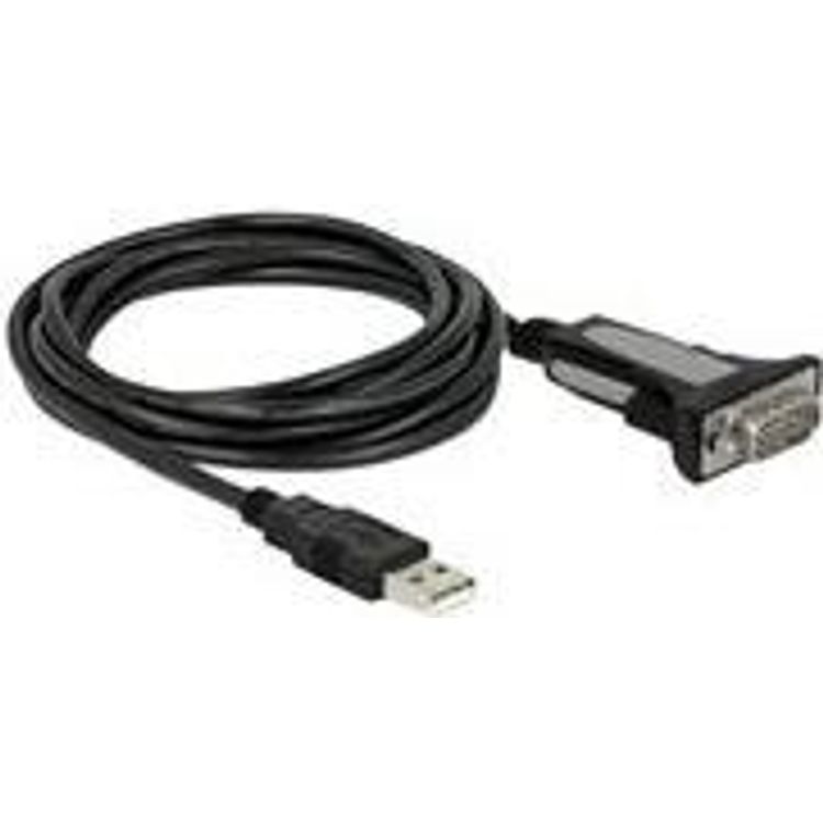 Tootefoto - DeLOCK 66323 j rjestikkaabel Must 4 m USB t p A DB-9