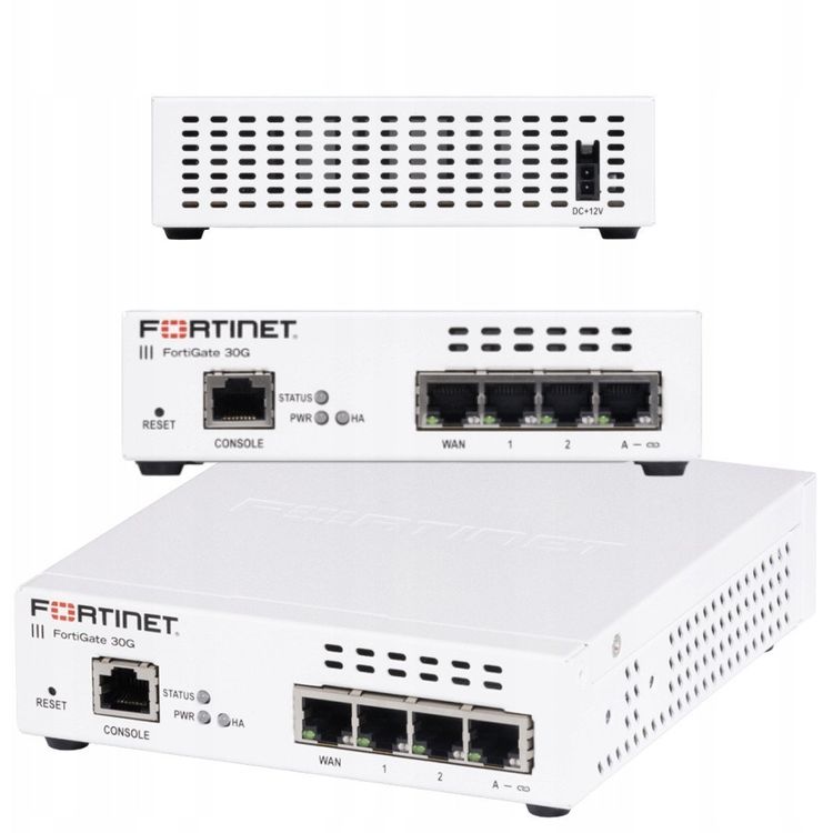 Tootefoto - Fortinet FortiGate-30G 4XGE RJ45 sadamad, sealhulgas 3xinternaalsed pordid 1xwan sadamad
