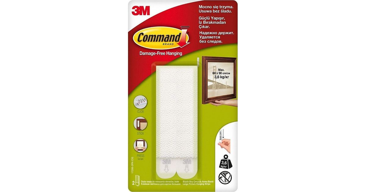 3M Command Velcro For Hanging Pictures Large 3M - Clothes racks