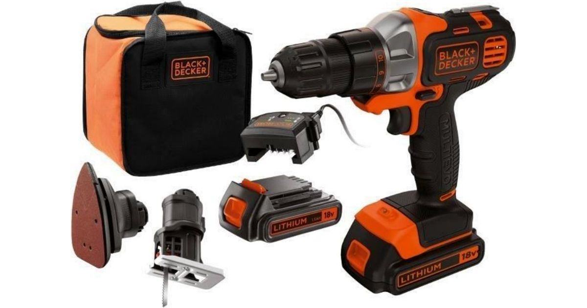 Black + Decker Multievo MT218S1A-QW Cordless multifunction drill (black ...