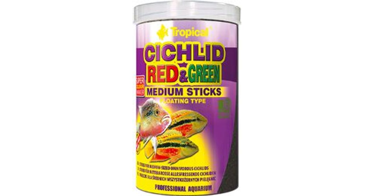 Tropical cichlid red & green medium sticks hotsell