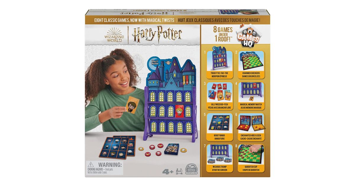 Spin Master Games Wizarding World, Harry Potter HQ Checkers Tic Tac Toe Memory Match Go Fish